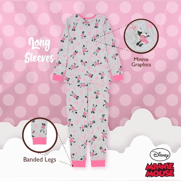 Disney Women's Mickey Mouse 2-Piece Snug-Fit Cotton Pajamas Set - Picture 2 of 5